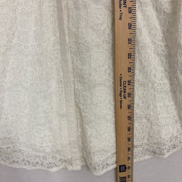 Soft Surroundings White Lace Floral Flare Sleeve Feminine Button Down Large - Picture 5 of 9